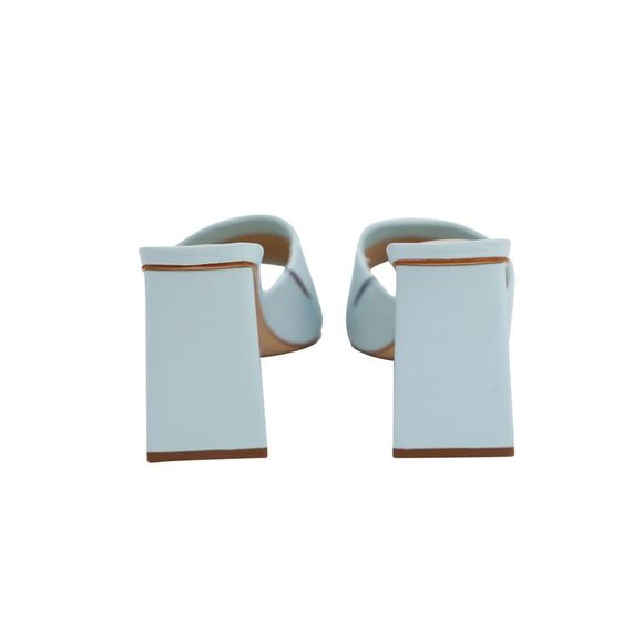 Schutz Lizah Sandals in Blue Nappa Leather